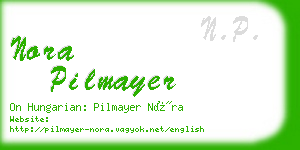 nora pilmayer business card